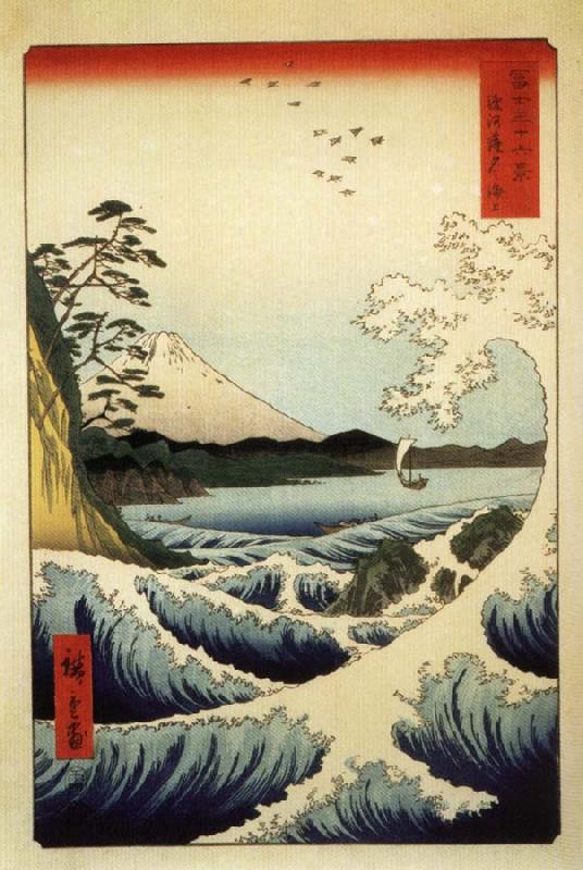 Hiroshige, Ando Fuji from the Gulf of Suruga Sweden oil painting art